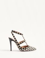 ROCKSTUD PUMP IN PIED-DE-POULE FABRIC 100MM - Image 6